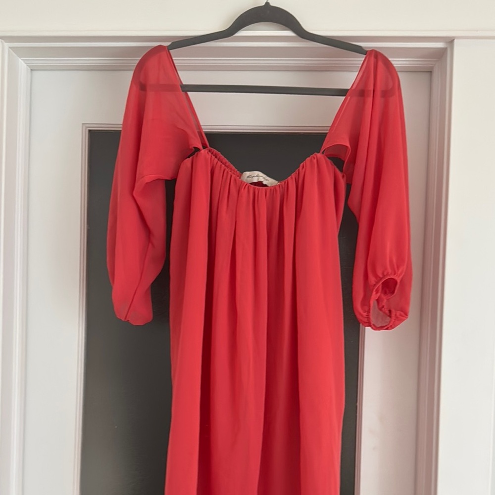 Stylish Red Off-Shoulder Dress